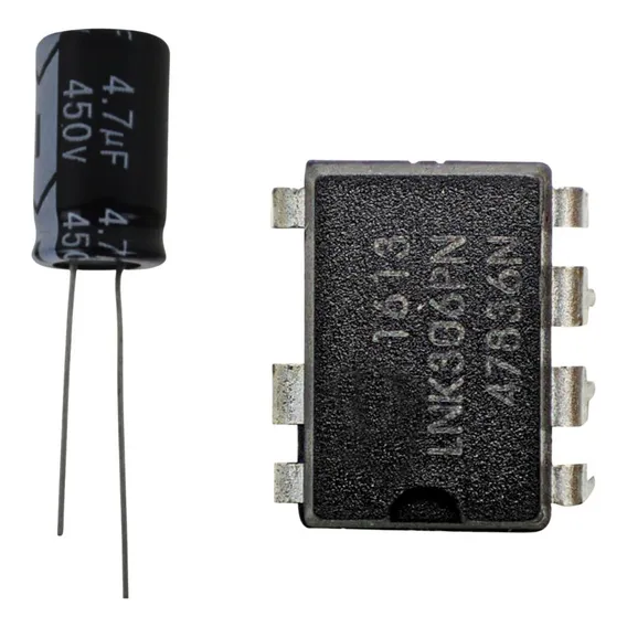 5x Lnk306pn Lnk306 + 10 Capacitores 4,7uf450v 105 Grau Foto 1