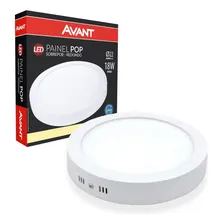 5x Painel Plafon Led 18w Redondo Sobrepor Bivolt 4000k Foto mini  2