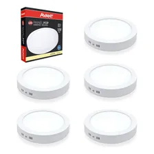 5x Painel Plafon Led 18w Redondo Sobrepor Bivolt 4000k Foto  mini 1