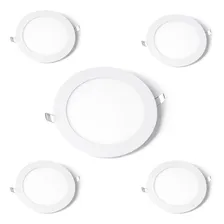 5x Painel Plafon Led Redondo Embutir 24w Branca Quente 3000k Foto mini 1