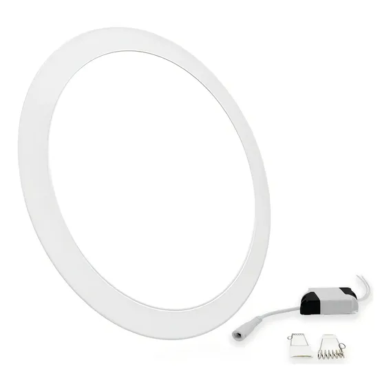 5x Plafon Painel Led Redondo Embutir 18w Branco Neutro 4000k 110v/220v Foto 1
