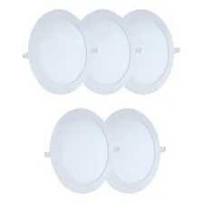 5x Plafon Painel Led Redondo Embutir 18w Branco Neutro 4000k 110v/220v Foto mini 3