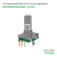 5x Potenciômetro Rotativo Infinito Encoder Decoder - Ky040 Foto mini 4