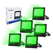 5x Refletor Holofote 50w Prova Dágua Luz Verde Ip66 Jardim Foto mini 1
