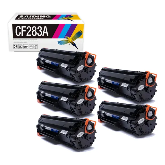 5x Toner Compativel 283a 83a Cf283a M125 M127 M127fn M201dw Tinta Preto Foto 1