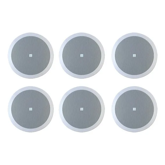 6 Arandela Som Ambiente Jbl Selenium 6fr2r P/ Gesso Redonda Cor Branco Foto 1