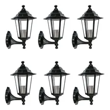 6 Arandelas Externa Rústica Preta Tlf26 Colonial Taschibra Cor Preto 110V/220V Foto mini 1