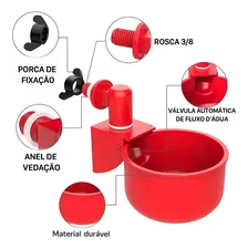 6 Bebedouros Automático Para Aves Galinhas - Copo De Água Cor Vermelho Foto mini 2