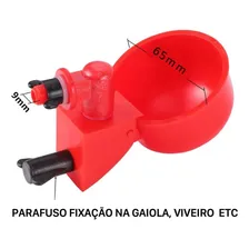 6 Bebedouros Automático Para Aves Galinhas - Copo De Água Cor Vermelho Foto mini 3