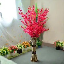 6 Buques Flor Cerejeira Artificial 6 Galhos Grande Decoração Foto mini 4