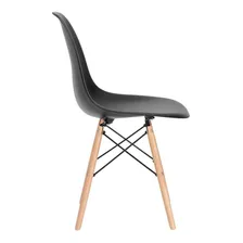 6 Cadeiras Charles Eames Wood Cozinha Dsw Várias Cores Cor da estrutura da cadeira Preto Foto mini 3
