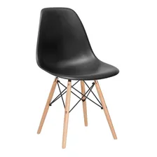 6 Cadeiras Charles Eames Wood Cozinha Dsw Várias Cores Cor da estrutura da cadeira Preto Foto mini 2