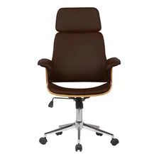 6 Cadeiras Escrit贸rio Home Office Regulagem De Altura Marrom Foto mini 3