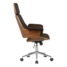 6 Cadeiras Escrit贸rio Home Office Regulagem De Altura Marrom Foto mini 4