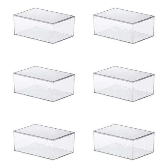 6 Caixas Organizadora Transparente 16,5x11x7cm 1077 Foto 1