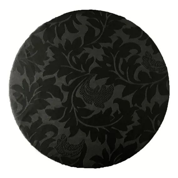 6 Capa Sousplat Supla Tecido Jacquard 35cm Diâmetro - Cor Preto Foto 1