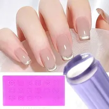 6 Carimbos para Unhas De Silicone Com Placa Nail Art Manicure Foto mini 3