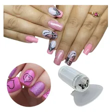 6 Carimbos para Unhas De Silicone Com Placa Nail Art Manicure Foto mini 2