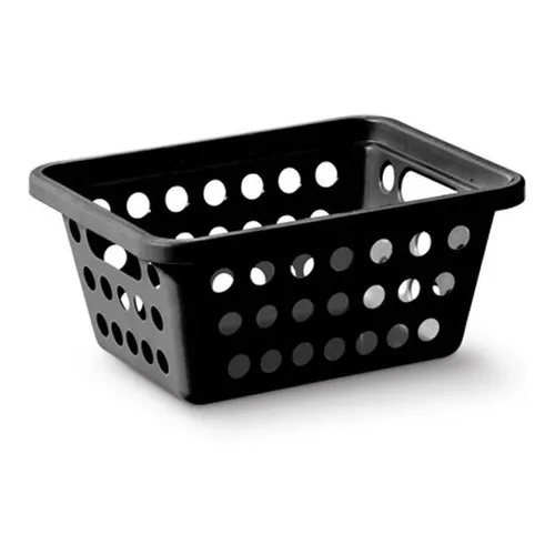 6 Cesta Organizadora P Preta Em Polipropileno 3557 Cozinha Foto 1