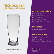 6 Copos De Cristal Para Cerveja Pilsen 560 Forum Bohemia Foto mini 3