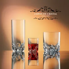 6 Copos Longos De Cristal Para Água 300ml Trio Bohemia Cor Incolor Foto mini 2