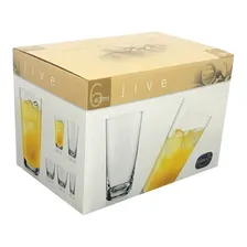 6 Copos Longos De Cristal Para Água 400ml Jive Bohemia Cor Não Aplica Foto mini 3