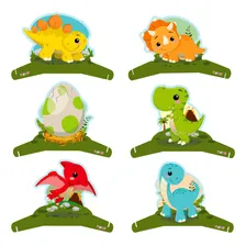 6 Decoração Display De Mesa Eva Festa Dino Baby Aniversário Foto  mini 1