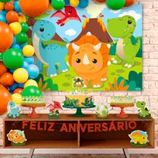 6 Decoração Display De Mesa Eva Festa Dino Baby Aniversário Foto mini  3