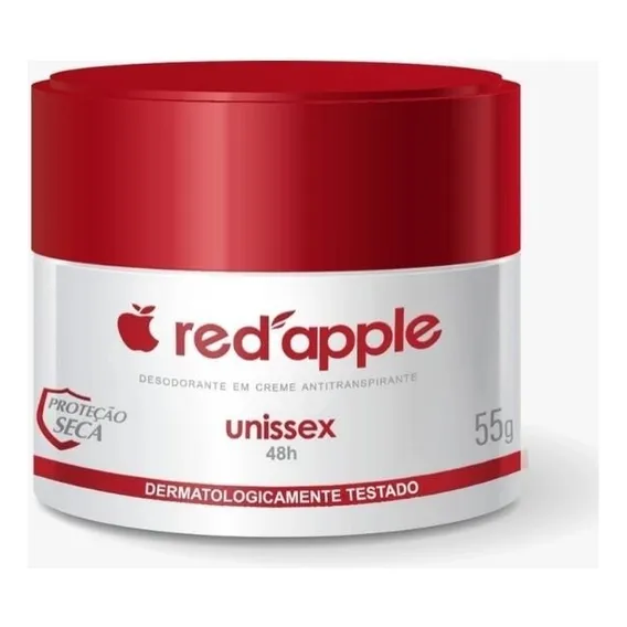 6 Desodorante Creme Red Apple Unissex 55 Gramas Fragrância Foto 1