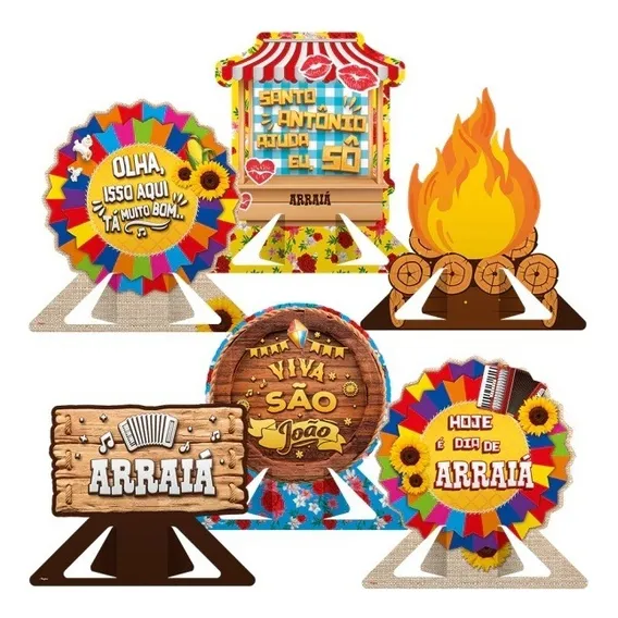 6 Display De Mesa Decoração Arria Festa Junina Completa Foto 1