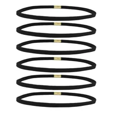 6 Elásticos Faixa Cabelo Headband Tiara Masculina Afro Puff Cor Preto Foto mini  2