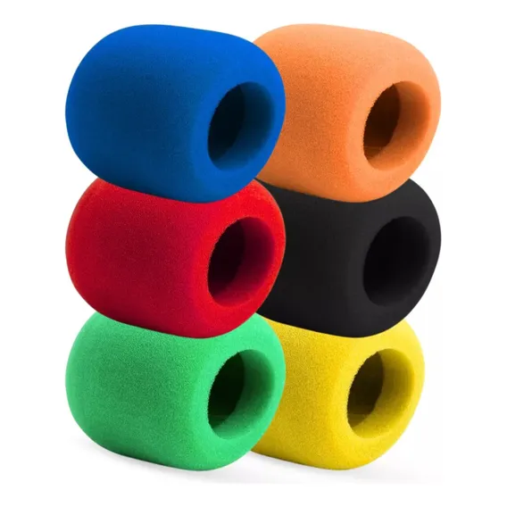 6 Espumas Colorida Para Microfone Anti Puff Liverpool Cor Colorido Foto 1