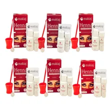 6 Kits Henna Sobrancelhas Makiaj Natural Fixação Tom 6 Cores Foto mini 1
