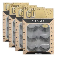 6 Kits Trio Cilios Posticos 6d 3 Pares 4017 Vivai Foto  mini 1