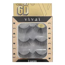 6 Kits Trio Cilios Posticos 6d 3 Pares 4017 Vivai Foto mini  2