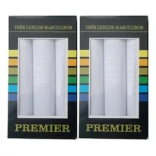 6 Lenços Masculino De Bolso Premier 39cm X 39cm Cor 6 Lenços Brancos Foto mini 1
