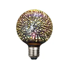 6 Lâmpada Natal Decorativa G80 3d Led Bulbo 6w 2700k Fogos 110v/220v (bivolt) Foto  mini 1