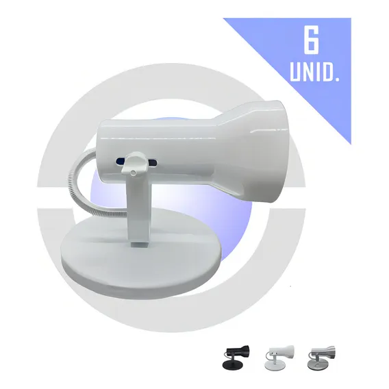 6 Luminaria De Teto Spot Sobrepor Lampada Par20 Bulbo Soft Cor Branco 110V/220V Foto 1