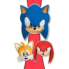 6 Mascaras Festa Sonic Decoração Aniversário Completo Foto mini 3
