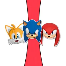 6 Mascaras Festa Sonic Decoração Aniversário Completo Foto mini 1