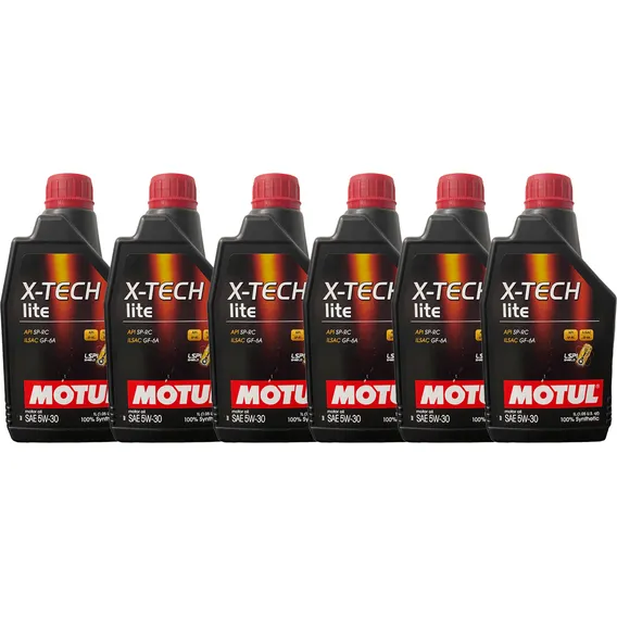 6 Óleo Motul X-tech Lite 5w30 100% Sintético 1l Foto 1