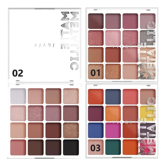 6 Paleta De 16 Sombras Matte Metalic 2193 Vivai Atacado Sj Foto 1