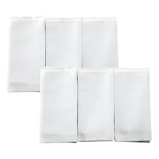 6 Pano De Boca Pinte E Borde Incomfral 100% Algodao Luxo Cor Branco - Pinte E Borde Foto mini 1