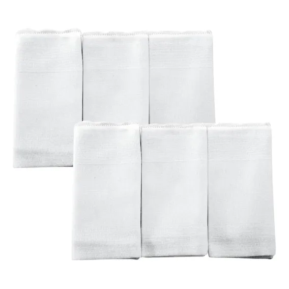 6 Pano De Boca Pinte E Borde Incomfral 100% Algodao Luxo Cor Branco - Pinte E Borde Foto 1