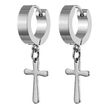 6 Pares Brinco Masculino Argola Cruz Aço Inoxidável Foto mini 3
