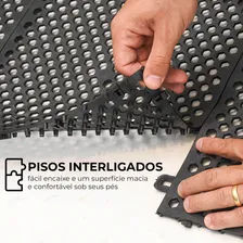 6 Pçs Tapete Estrado Pvc Antiderrapante Piso Para Box Canil Triboshop Foto mini 4