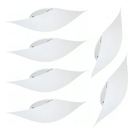 6 Plafon Solari Quadrado 28cm 60w Para 2 Lâmpadas Taschibra Cor Branco Foto 1