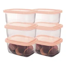 6 Potes Retangulares Tapower Transparentes 520ml Unitario Foto mini 1