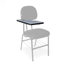6 Pranchetas Direitas Cadeiras Universitárias Preta 26,5x49 Foto mini 3