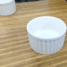 6 Ramequin 100ml Porcelana Branco Suflê Pure Escondidinho Frisado sem desenho Foto mini 4